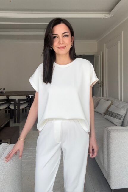 Bymen Modal Takım - Beyaz